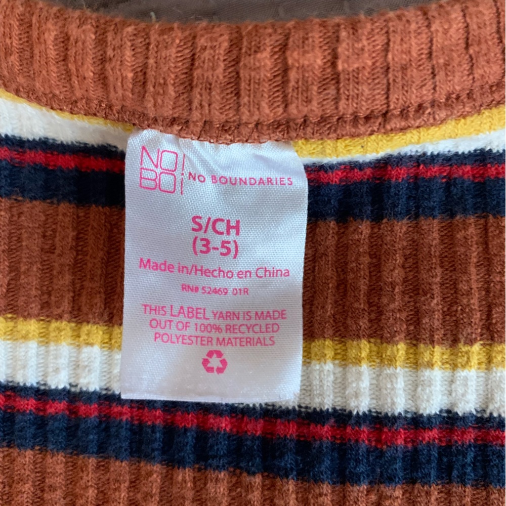 No Boundaries Multicolor Ribbed Knit Top - Picture 2 of 3